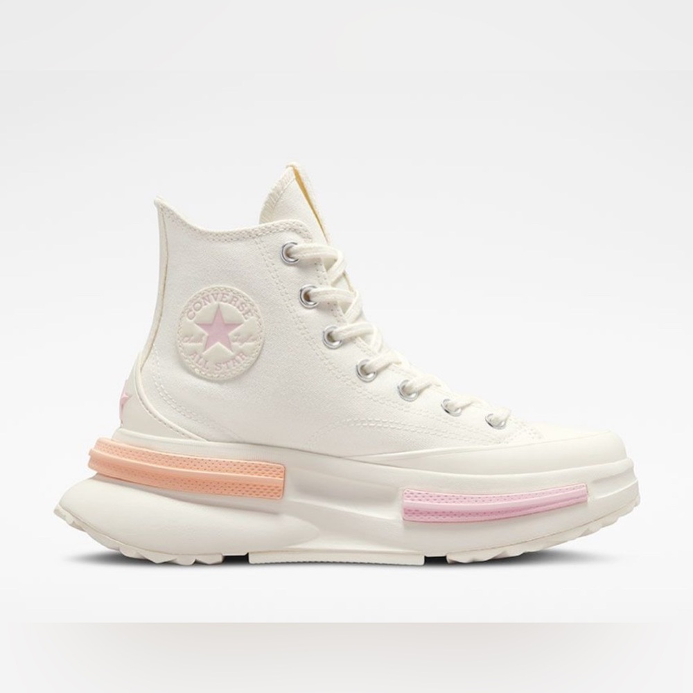NIB SUGAR RUSH Converse Run Star Legacy CX
Egret/Cheeky Coral/Sunrise Pink